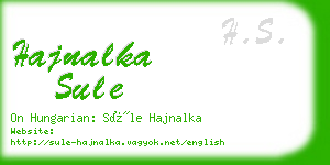 hajnalka sule business card